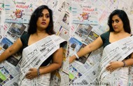 ന്യൂസ്‌പേപ്പർ കൊണ്ടു സാരിയുടുത്തു ടെക്നോപാര്ക് ടെക്കി മെറിൻ